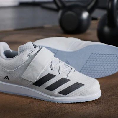 adidas Powerlift 5 Weightlifting Shoes Cloud White/Core Black/Crystal Sky JP6199 3