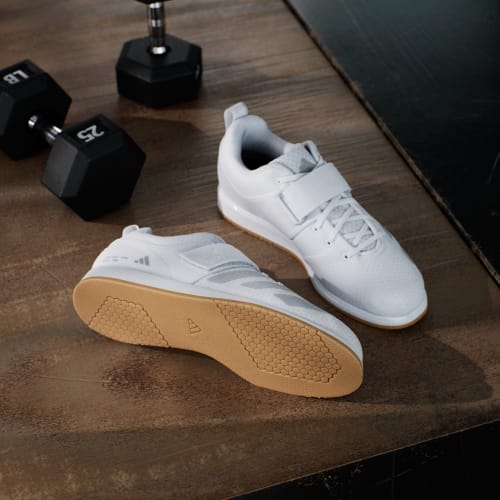 Shop adidas Powerlift 5 Scarpe Sollevamento Pesi Bianco/Argento/Nero KJ4396