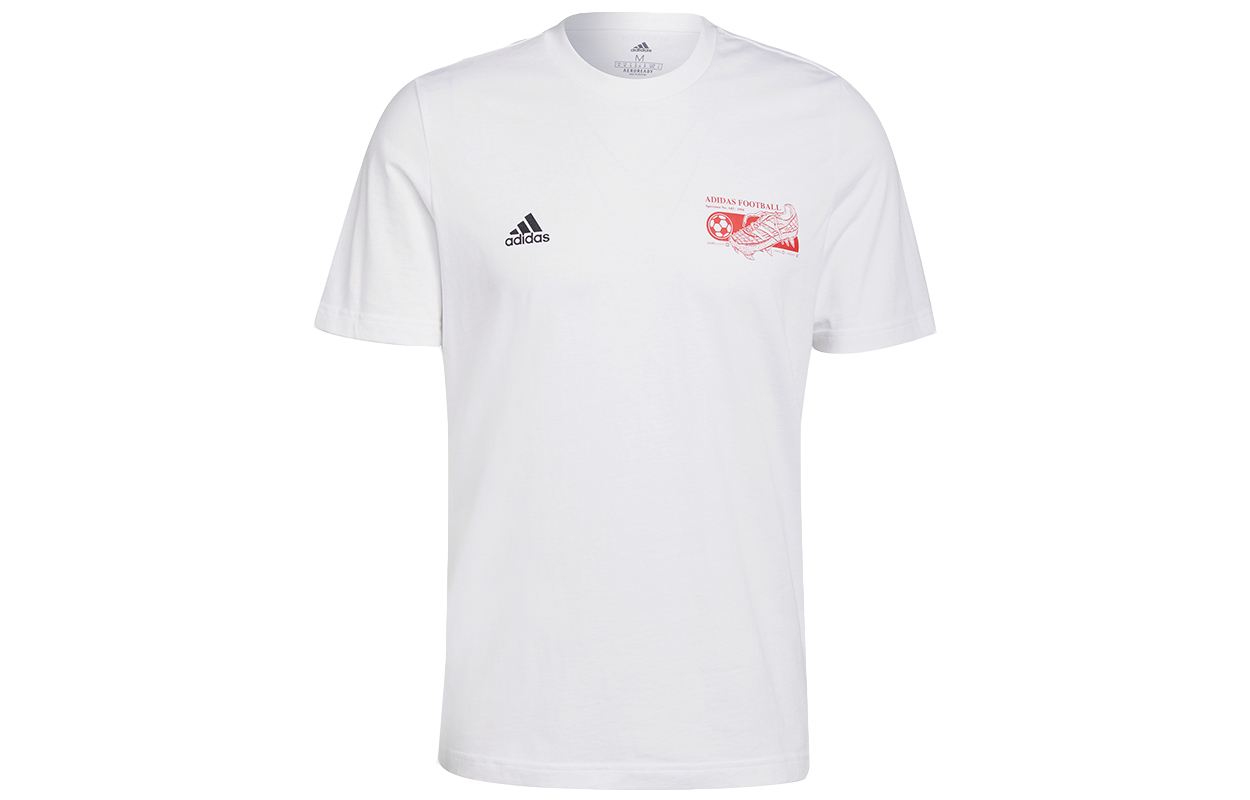 adidas Pred Tee 1 Soccer Graphic Back Short Sleeve T-Shirt White GU3699