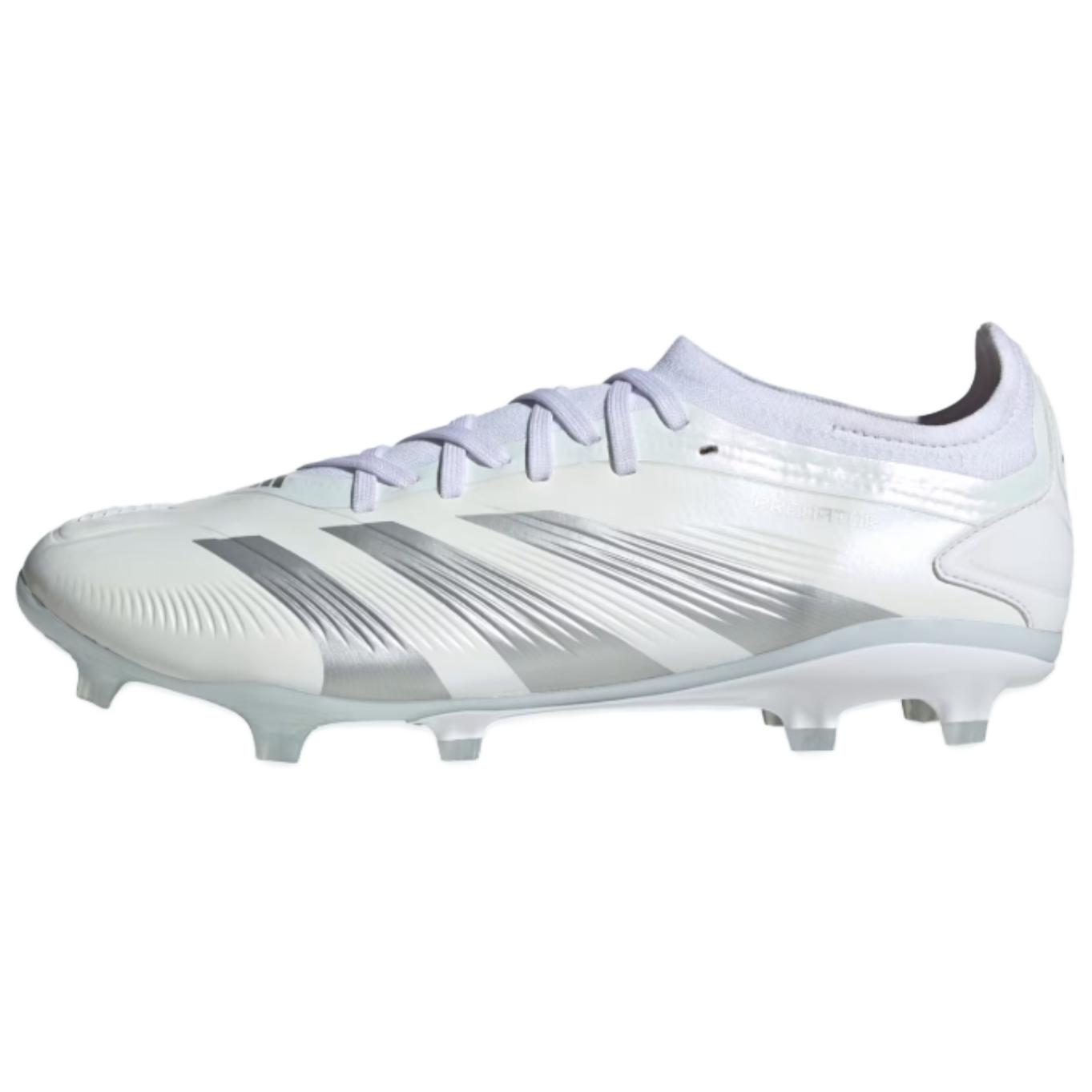 adidas PREDATOR 24 PRO FG Firm Ground Soccer Cleats White Silver IG7778