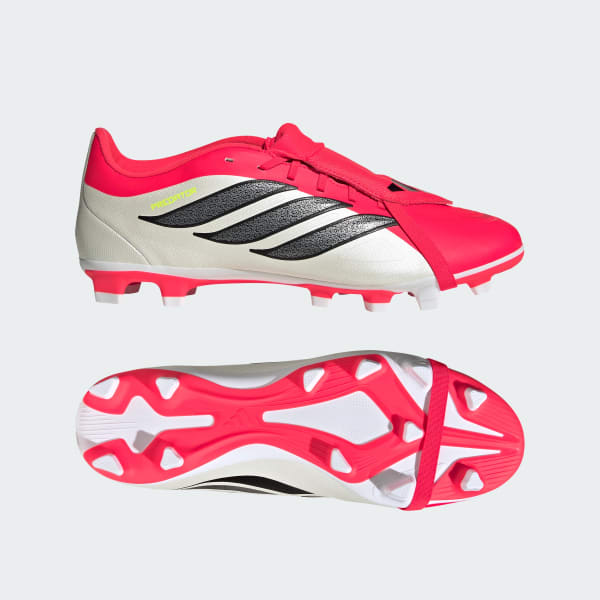 Adidas Predator Club Fold-Over Tongue FG/MG Soccer Cleats for All Grounds Lucid Red/Core Black/Cloud White JS0346