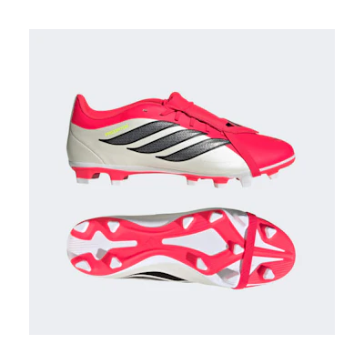 Adidas Predator Club Fold-Over Tongue FG/MG Soccer Cleats for All Grounds Lucid Red/Core Black/Cloud White