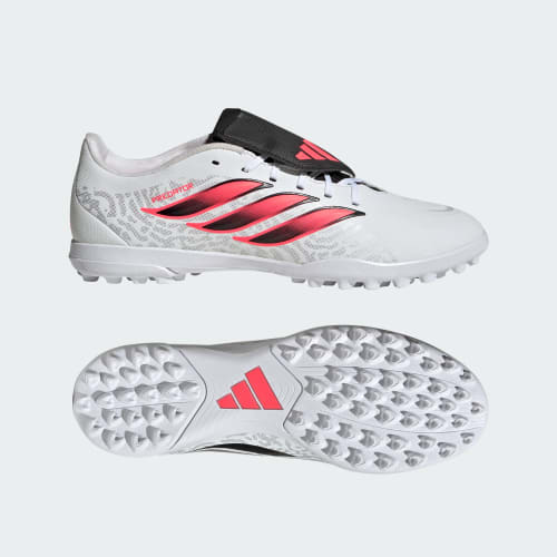 adidas Predator CLUB Fold-Over Tongue Turf Soccer Shoes (Training Shoes). Cloud White/Solar Turbo/Core Black IH2113