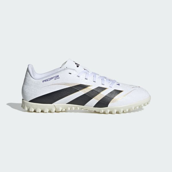 Order Sepatu Adidas Predator Club TF Turf Soccer Putih/Hitam/Emas Metalik JR7010