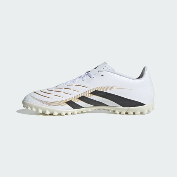 Sizing Sepatu Adidas Predator Club TF Turf Soccer Putih/Hitam/Emas Metalik JR7010