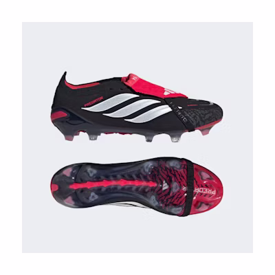 Adidas Predator ELITE FG Soccer Cleats - Firm Ground Football Boots Core Black/Cloud White/Lucid Red