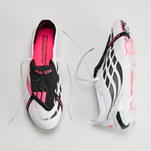 Shop adidas Predator Elite AG Chaussures de Foot Terrain Mixte Blanc/Orange/Noir IH4707