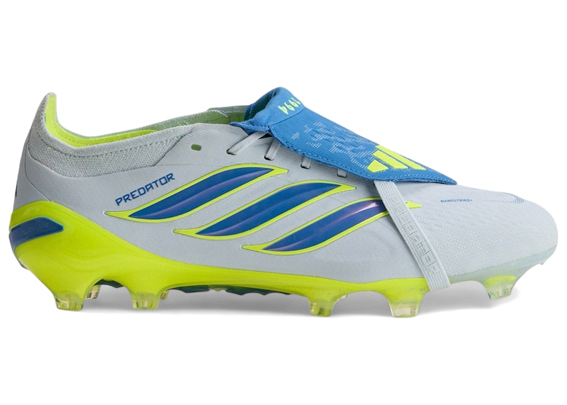 adidas Predator Elite Fold Over Tongue FG 'Crystal Sky Ray Blue Team Solar Yellow 2' JS0378
