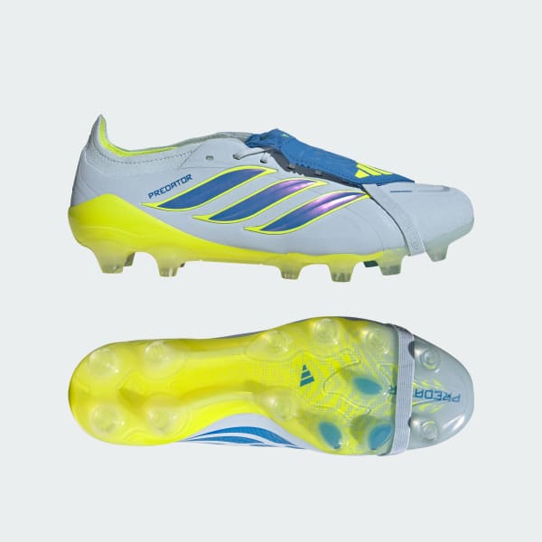 adidas PREDATOR ELITE Fold-Over Tongue HG/AG Football Boots for Turf & Natural Grass Crystal Sky/Ray Blue/Team Solar Yellow 2 JR5895