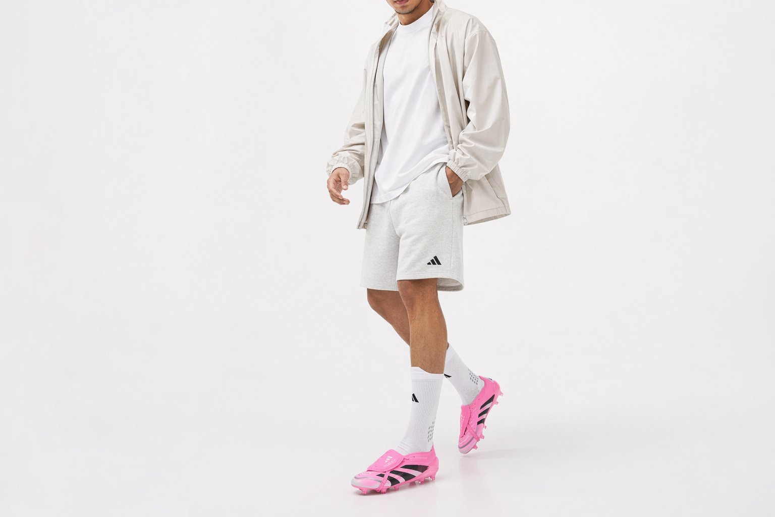 Order Adidas PREDATOR ELITE 貝克漢 短舌 FG 粉黑白 足球鞋 天然草坪專用 JI1094