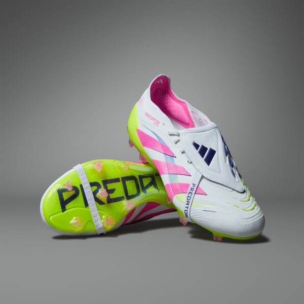 Adidas Predator Elite Foldover Tongue FG Soccer Cleats Cloud White/Lucid Pink/Lucid Lemon ID8967