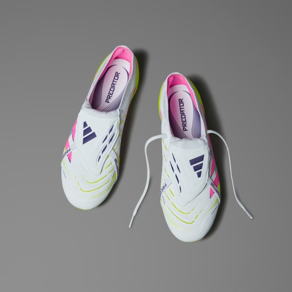 Purchase Adidas Predator Elite Foldover Tongue FG Soccer Cleats Cloud White/Lucid Pink/Lucid Lemon ID8967