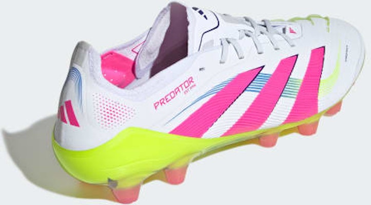 Adidas Predator Elite HG/AG Japan Soccer Boots for Firm & Artificial Ground Cloud White/Lucid Pink/Lucid Lemon IE3759 Details for Adidas Predator Elite HG/AG Japan Soccer Boots for Firm & Artificial Ground Cloud White/Lucid Pink/Lucid Lemon IE3759