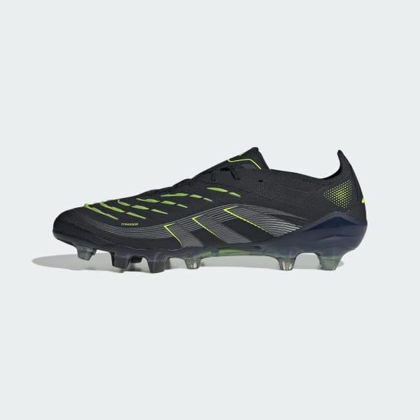 Sizing Adidas Predator Elite HG/AG 日本足球鞋 黑色/碳灰/亮檸檬 人工草地適用 JR4491