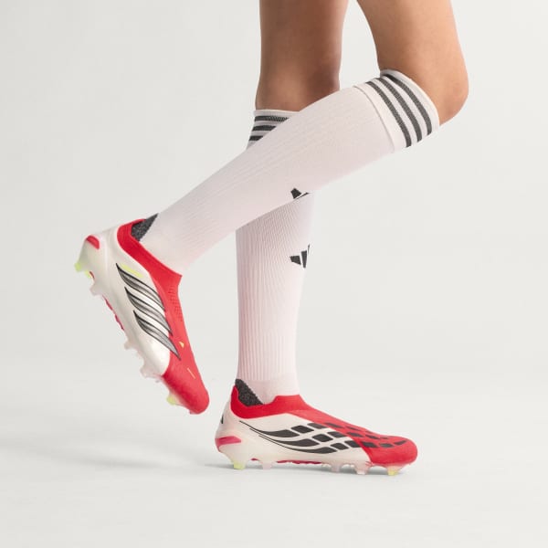 Order Adidas Predator Elite Laceless FG Kasut Bola Merah/Hitam/Putih JS0407