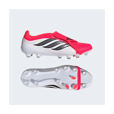 Adidas Predator Elite LEAGUE HG/AG Soccer Cleats for Turf/Hard Ground Lucid Red/Core Black/Cloud White