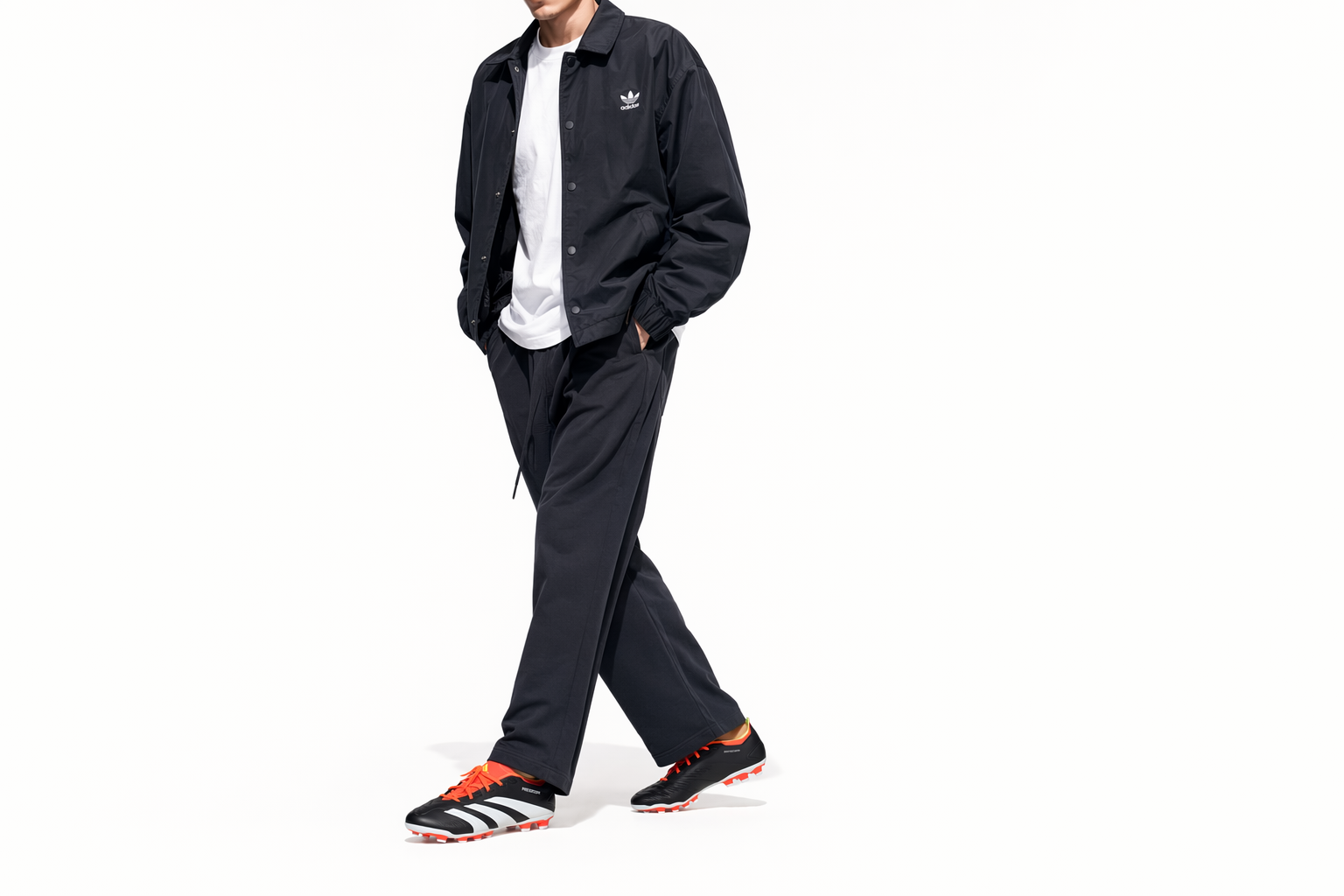 Order adidas 舒適百搭 AG（膠質短釘） 耐磨透氣 足球鞋 男女款 黑白橙色