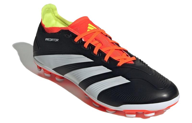 Shop adidas 舒適百搭 AG（膠質短釘） 耐磨透氣 足球鞋 男女款 黑白橙色