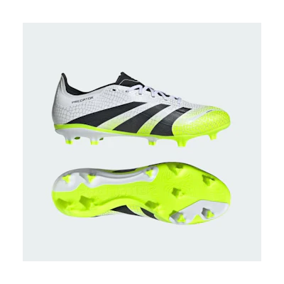 Adidas Predator League FG/MG Soccer Cleats Cloud White/Core Black/Lucid Lemon