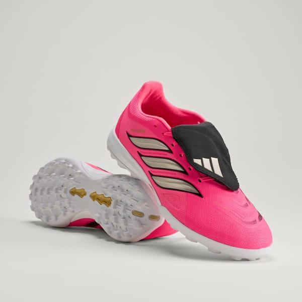 adidas Predator League Fold-Over Astro Turf Soccer Cleats Solar Turbo/Thermal Chrome/Core Black IH7212