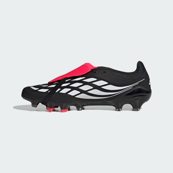 Cheap Adidas Predator League Fold-Over Hard Ground Soccer Cleats for Firm/Artificial Ground Core Black/Cloud White/Lucid Red KI6301