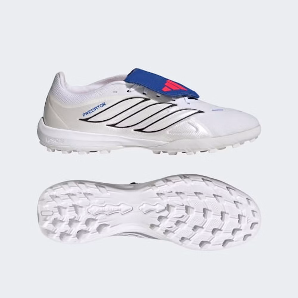 Adidas Predator League Fold-Over Tongue Turf Football Training Shoes Cloud White/Zero Metalic/Royal Blue
