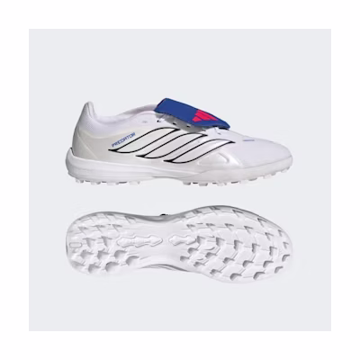 Adidas Predator League Fold-Over Tongue Turf Football Training Shoes Cloud White/Zero Metalic/Royal Blue