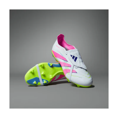 Adidas Predator League Foldover Tongue FG/MG Soccer Cleats Cloud White/Lucid Pink/Lucid Lemon