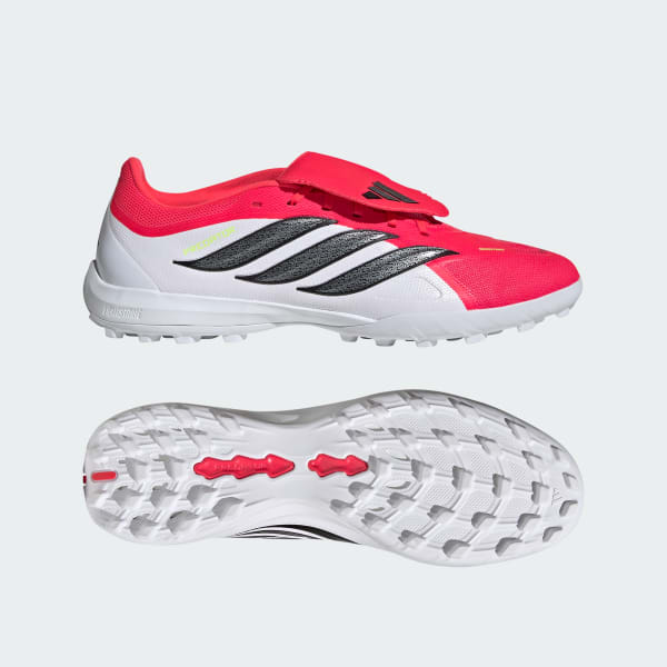 adidas Predator League Foldover Turf Shoes Lucid Red/Core Black/Cloud White JR7873