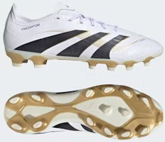 adidas Predator League HG/AG Soccer Cleats for Firm Ground/Artificial Grass Cloud White/Core Black/Gold Metallic JI1138 adidas Predator League HG/AG Soccer Cleats for Firm Ground/Artificial Grass Cloud White/Core Black/Gold Metallic JI1138