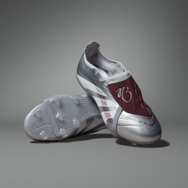 Adidas Predator League JB Foldover Tongue FG/MG Silver Metallic/Legacy Burgundy/Maroon JQ2688