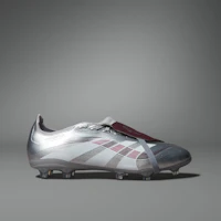 Shop Adidas Predator League JB Foldover Tongue FG/MG Silver Metallic/Legacy Burgundy/Maroon JQ2688