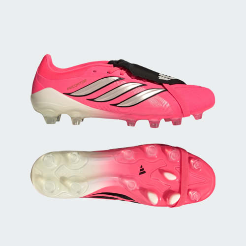 adidas PREDATOR PRO Fold-Over Tongue HG/AG Soccer Cleats - Hard Ground/Artificial/Natural Grass Solar Turbo/Thermal Chrome/Core Black KH6260
