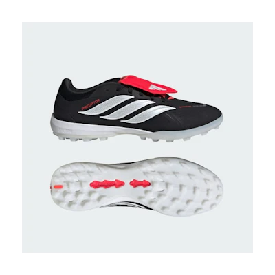 Adidas PREDATOR PRO Fold-Over Tongue Turf Training Football Shoes Core Black/Cloud White/Lucid Red