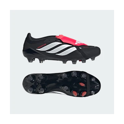 Adidas Predator PRO Hard Ground Soccer Boots with Fold-Over Tongue Core Black/Cloud White/Lucid Red