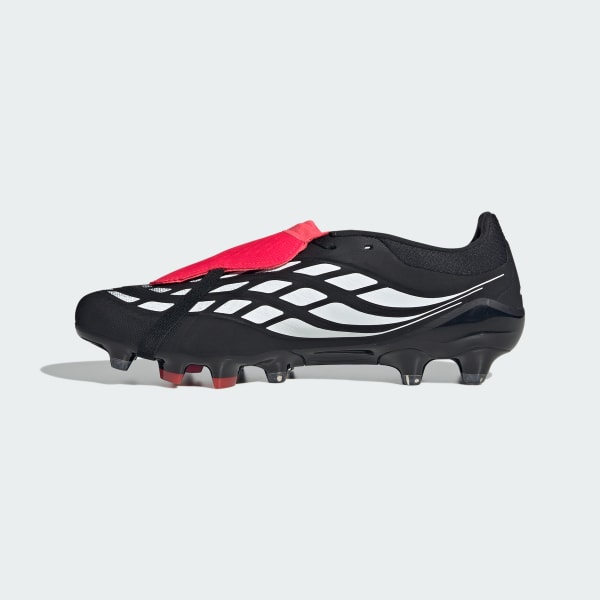Cheap Adidas Predator PRO Hard Ground Soccer Boots with Fold-Over Tongue Core Black/Cloud White/Lucid Red KI8756