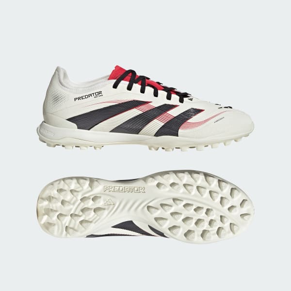 Adidas Predator Pro TF Turf Soccer Training Shoes Off White/Core Black/Pure Ruby JH8897