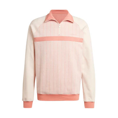 adidas Premium 1/2 Zip Track Top Pink Retro Striped Colorblock Jacket Men’s IS2069