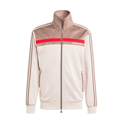 adidas Premium Beige Three-Stripe Vintage Colorblock Track Jacket Men IS1416