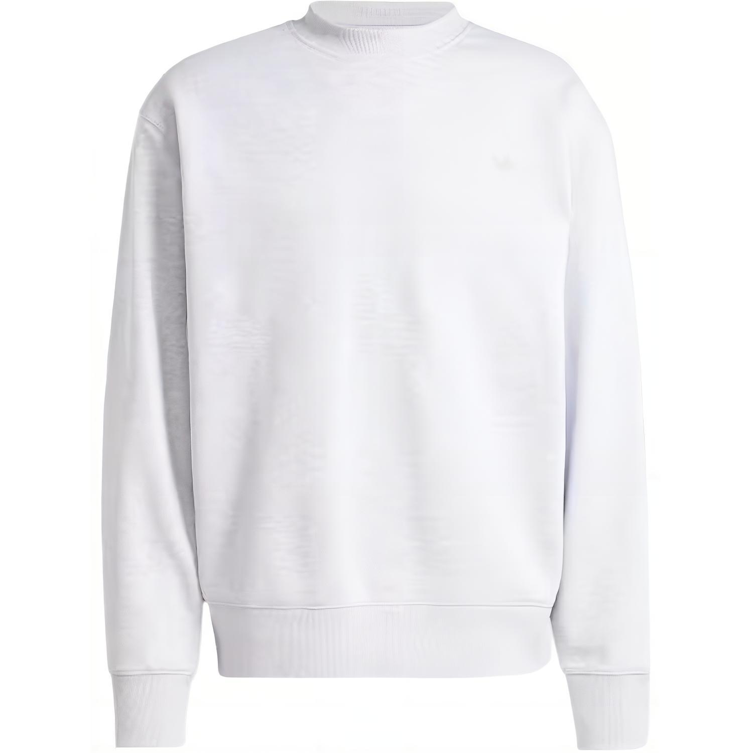 adidas Premium Essentials Crewneck Long Sleeve Sweatshirt Stone Heather Grey IX9808
