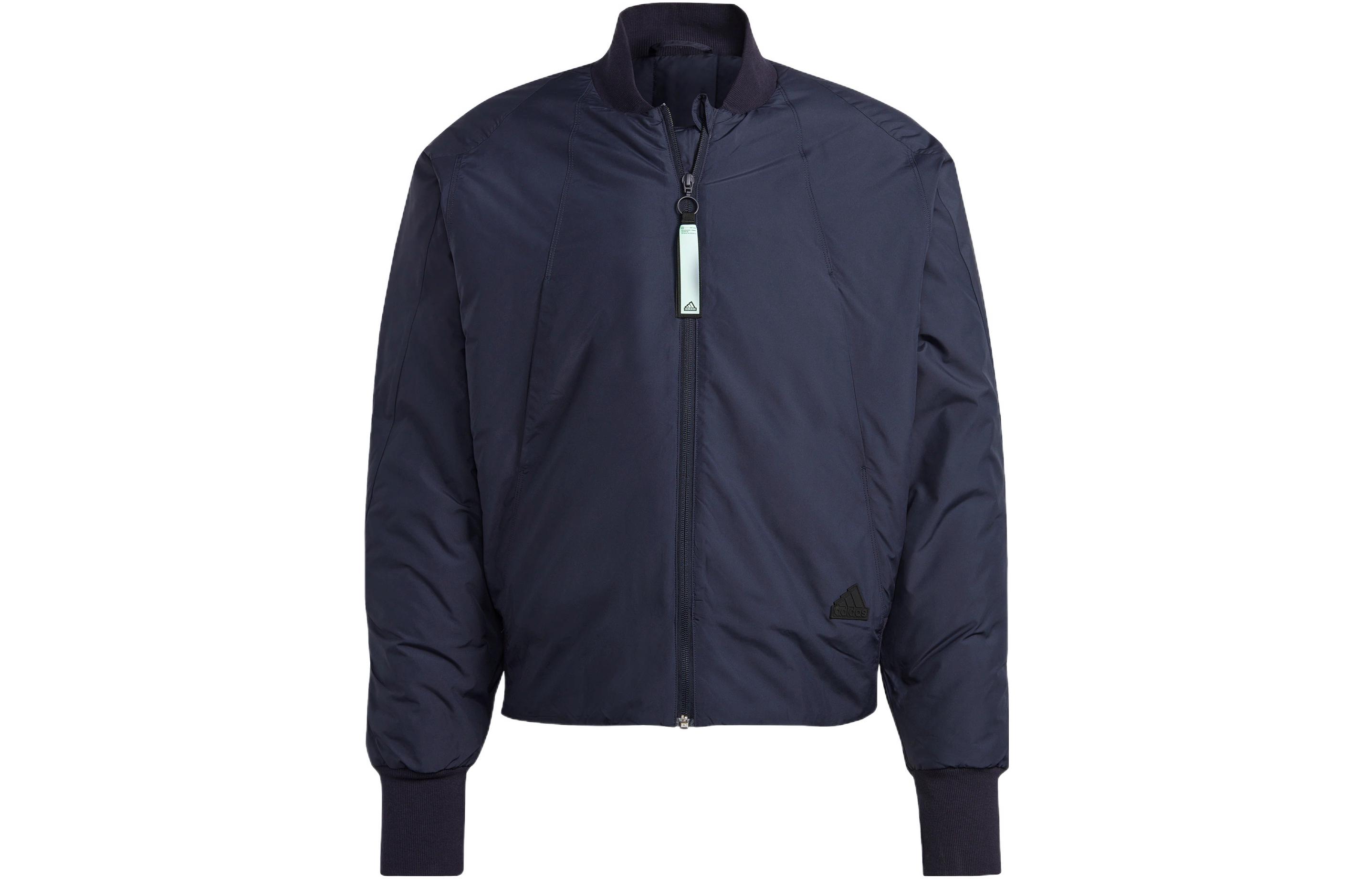 adidas Premium Jacket Men’s Plain Bomber in Legendary Ink Blue IC6718