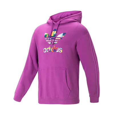 adidas Pride Flag Hoodie Purple Casual Sweatshirt GK8524