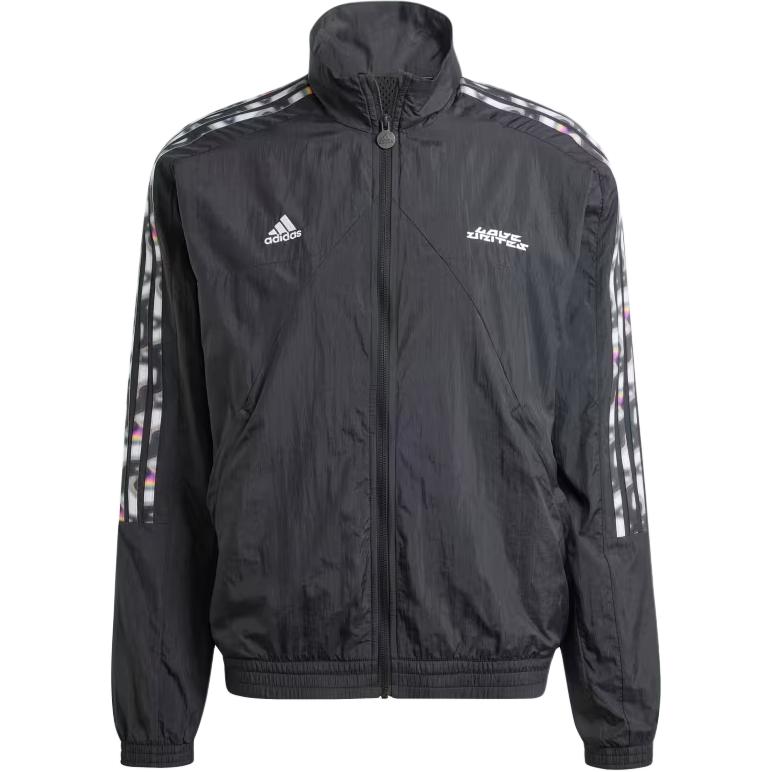adidas PRIDE Tiro Track Top Retro Sport Jacket Black Long Sleeve Zip-Up IV7372