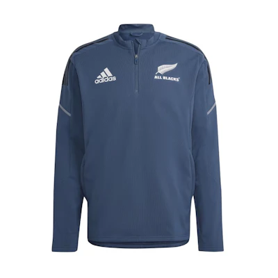 adidas PRIMEGREEN Rugby Training Fleece Hoodie Mens Steel/White/Black HG8337