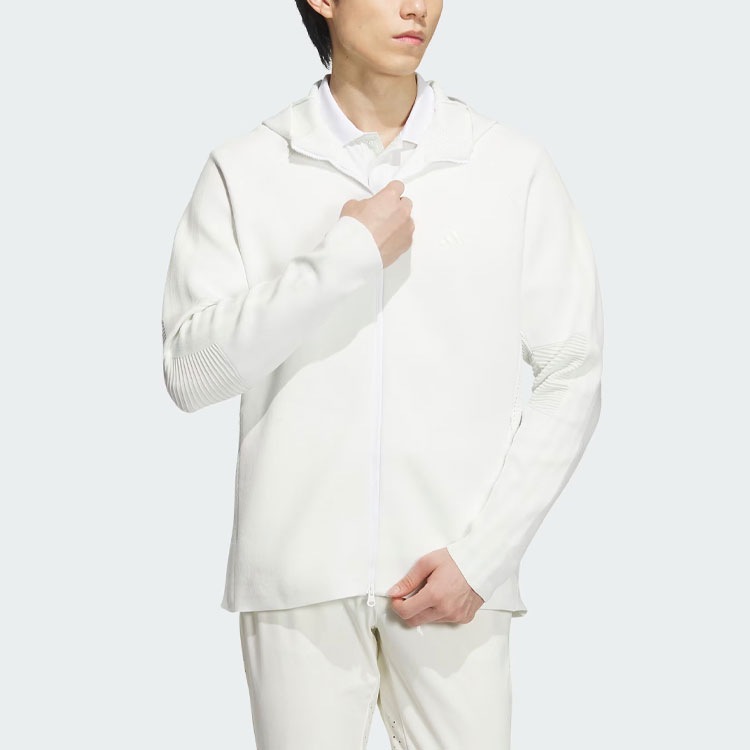 Lookbook adidas Primeknit 白色高爾夫連帽外套 IN6663