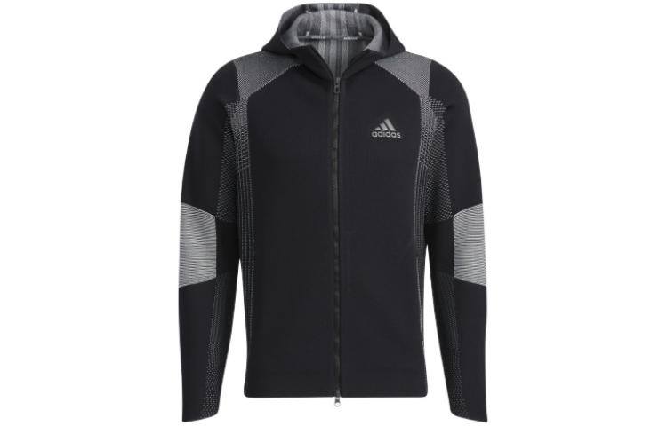 adidas Primeknit Golf Hooded Jacket Black HB3591