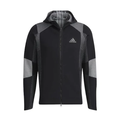 adidas Primeknit Golf Hooded Jacket Black HB3591