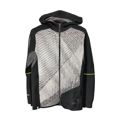 adidas Primeknit Golf Hoodie Jacket Black - Striped Embroidery Zip-Up Men HG4129