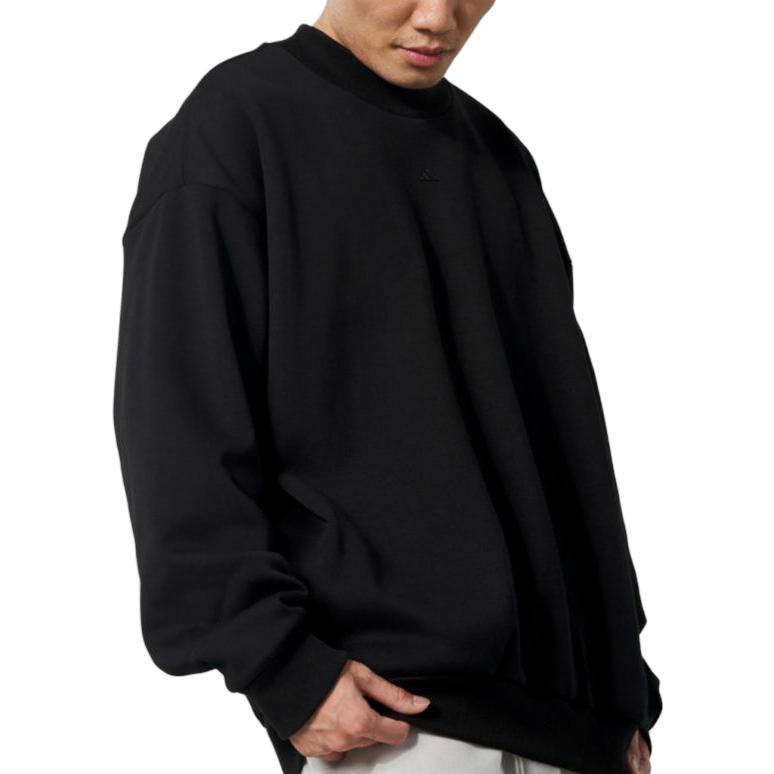 Purchase アディダス プリント クルーネック バスケットボール スウェットシャツ ユニセックス ブラック IN4246