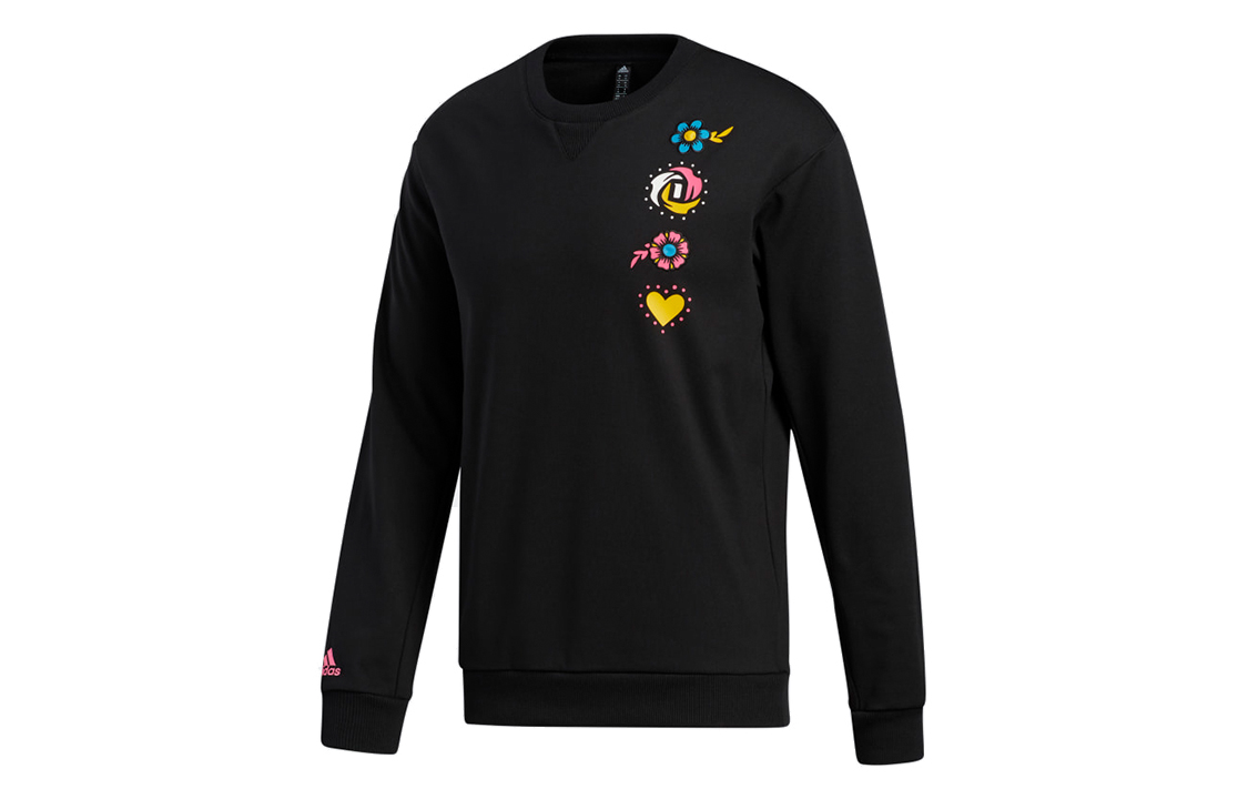 adidas Printed Crewneck Pullover Sweatshirt Black GP6260